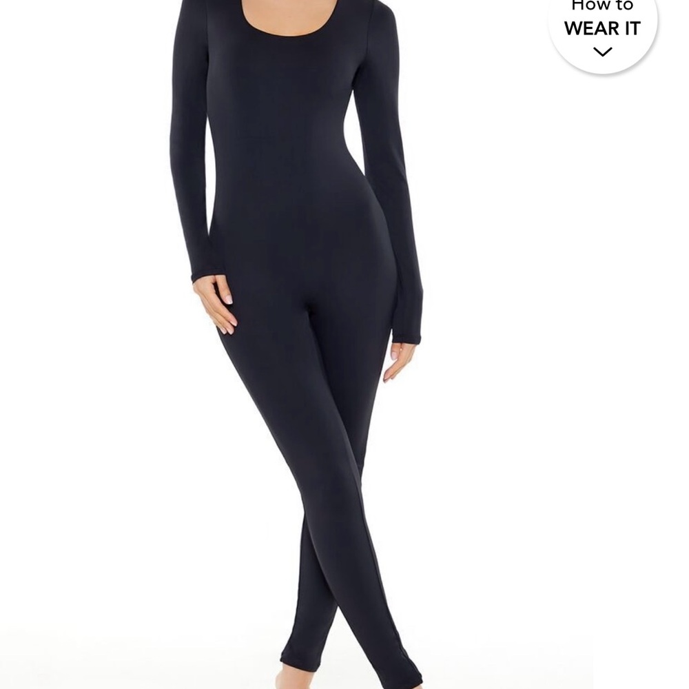 Contour Sculpt Long-Sleeve Jumpsuit Women’s FOREVER 21 NWT